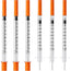 U-100 1mL/cc 29G 1/4" (6mm) Lab Syringes,Individually Wrapped,Pack of 100
