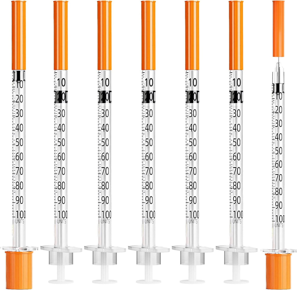 U-100 1ml/cc Syringes 27 Guage 0.5 Inch 13mm，Disposable Syringe for Lab Dispensing Supplies，Individually Wrapped，Pack of 20