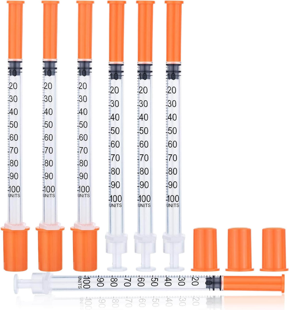U-100 1ml Syringe 29 Gauge 5/16 Inch(8mm)， 1cc Lab Supplies， Individually Sealed Main image