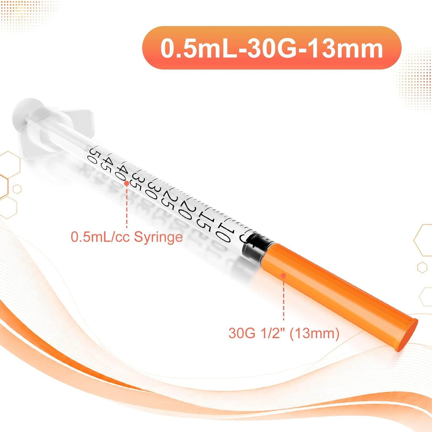 0.5cc Syringe 30G 1/2" 13mm， 0.5ml Lab Syringes Secondary image