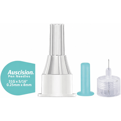 Auscision Insulin Pen Needles(29G 12mm、30G 5mm、30G 8mm、31G 8mm)