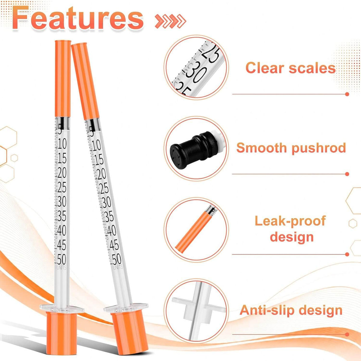 0.5cc Syringe 30G 1/2" 13mm， 0.5ml Lab Syringes