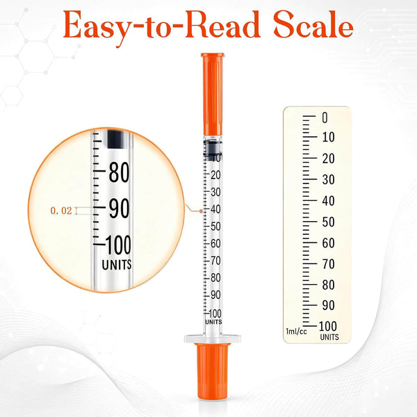 100 Count 1ml Liquid Measuring Accessory，31𝐆 x 5/16" (8mm)