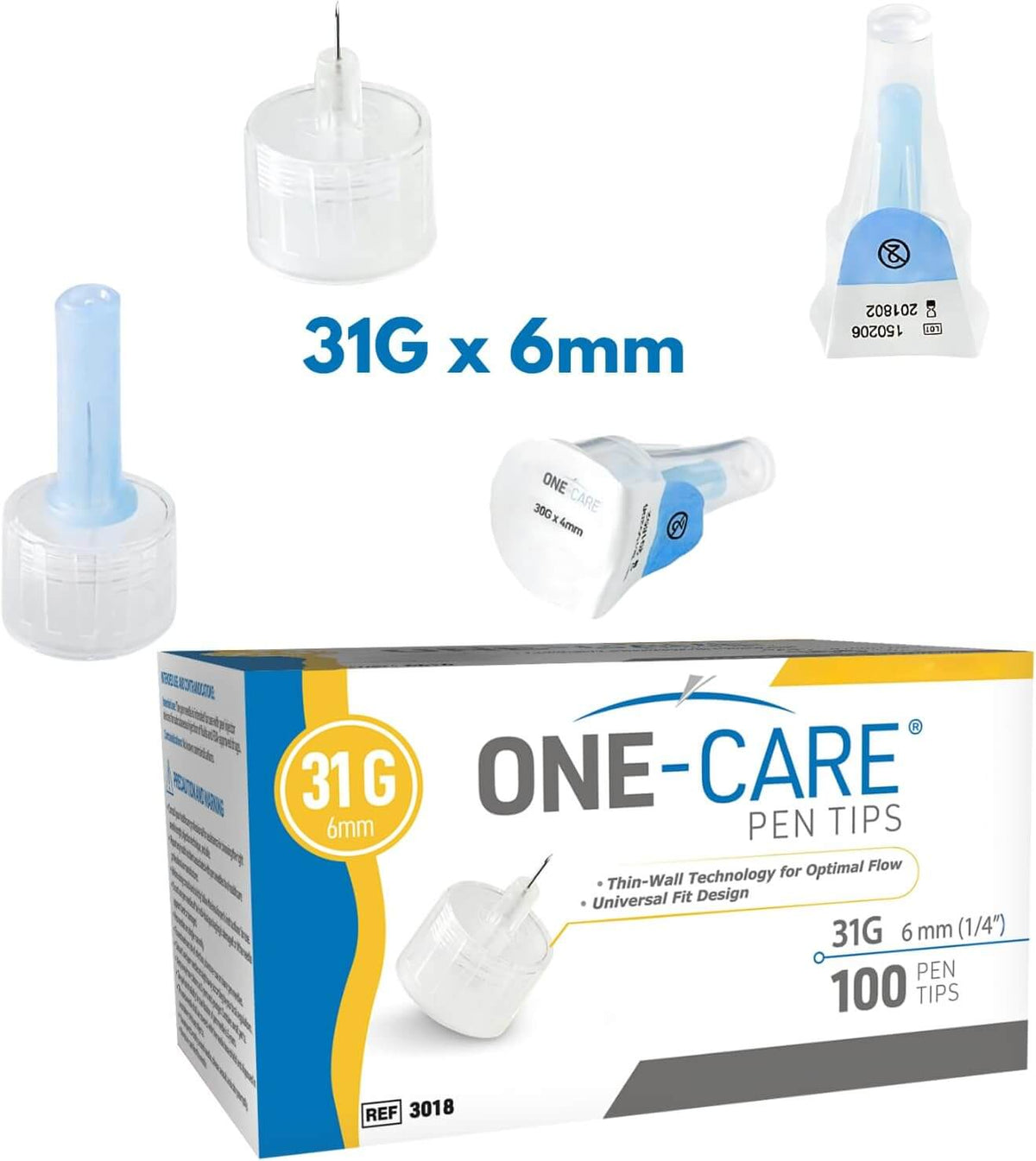 Pen Tips，31G x 6mm (1/4'')，Ultra-Fine，Twist-On Design，100/bx