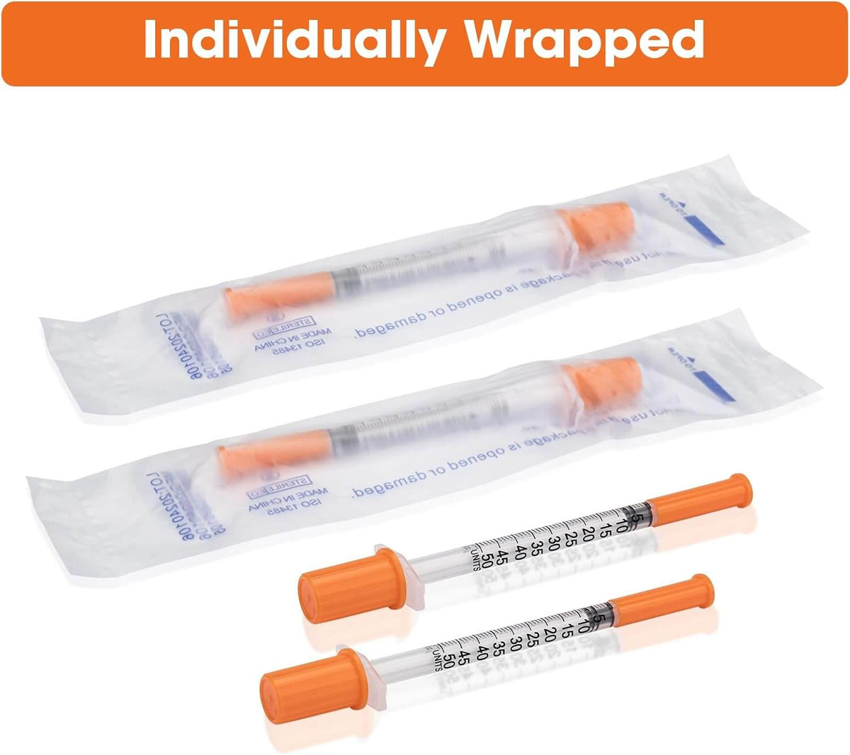 U-100 0.5ml Syringe，0.5cc 32G 5/16Inch (8MM) Syringes