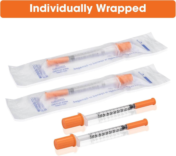 U-100 0.5ml Syringe，0.5cc 32G 5/16Inch (8MM) Syringes