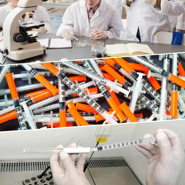 1ml/cc 32G 5/16" (8mm) Syringe，U-100 Scientific Lab Syringes