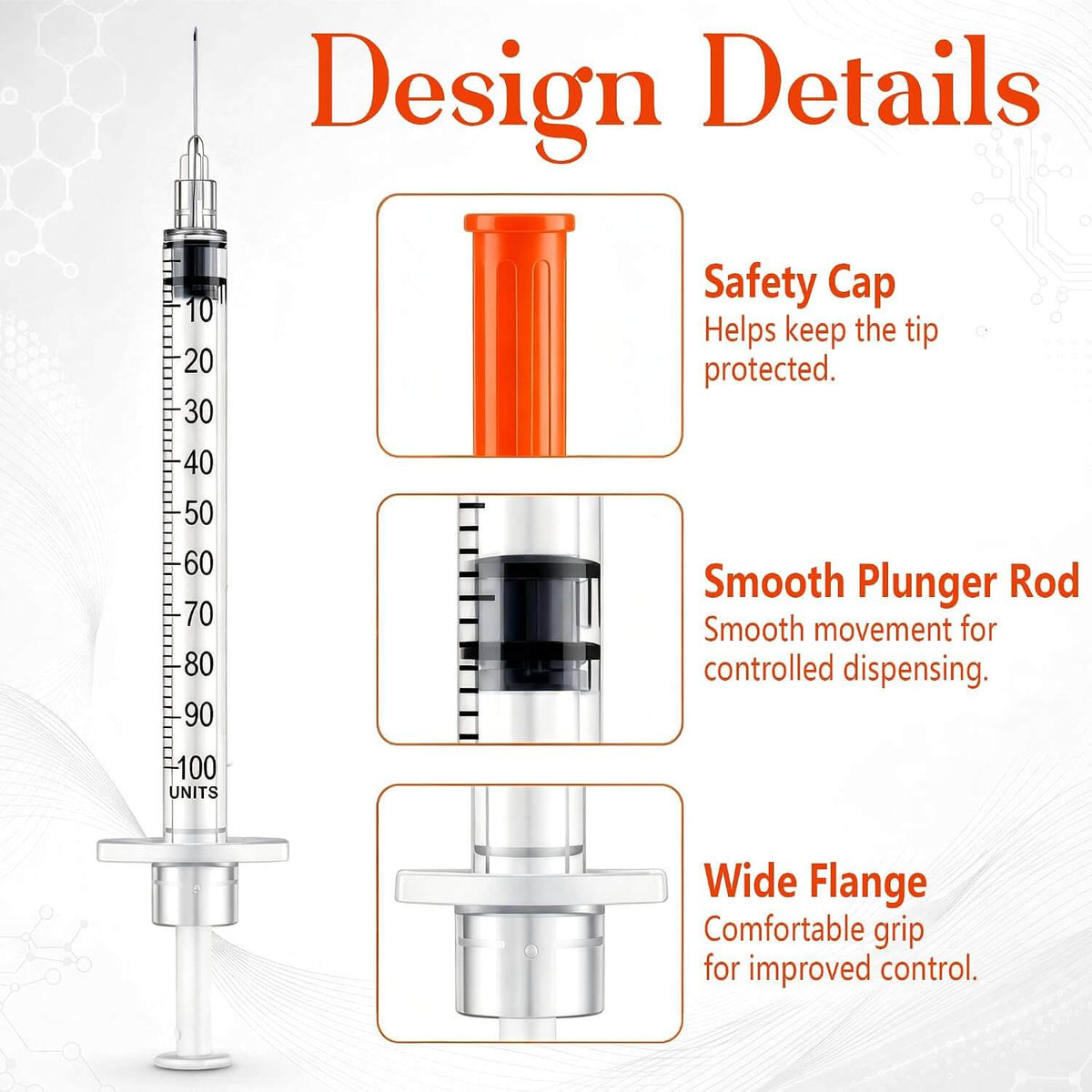 100 Count 1ml Liquid Measuring Accessory，31𝐆 x 5/16" (8mm)
