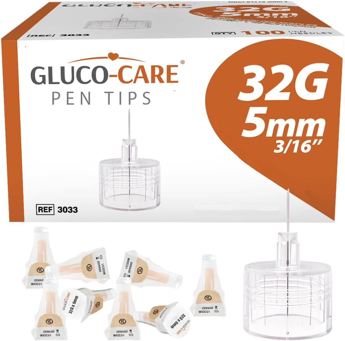 Pen Tips，32G x 5mm，Ultra-Fine，Twist-On Design，100 Count