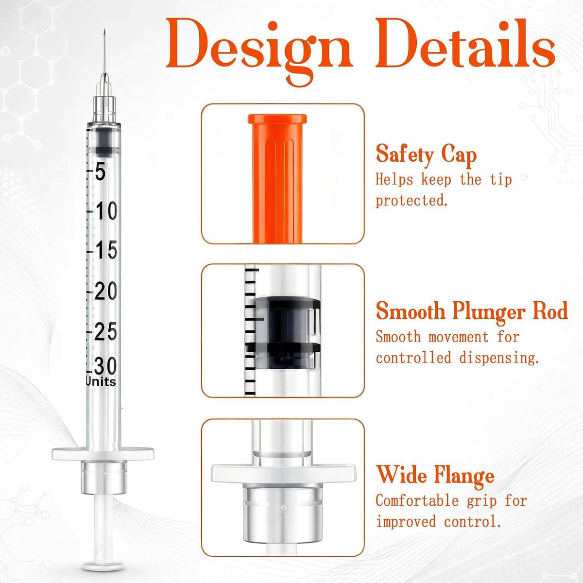 100 Count 0.3ml Liquid Measuring Tool，31𝐆 x 5/16" (8mm)
