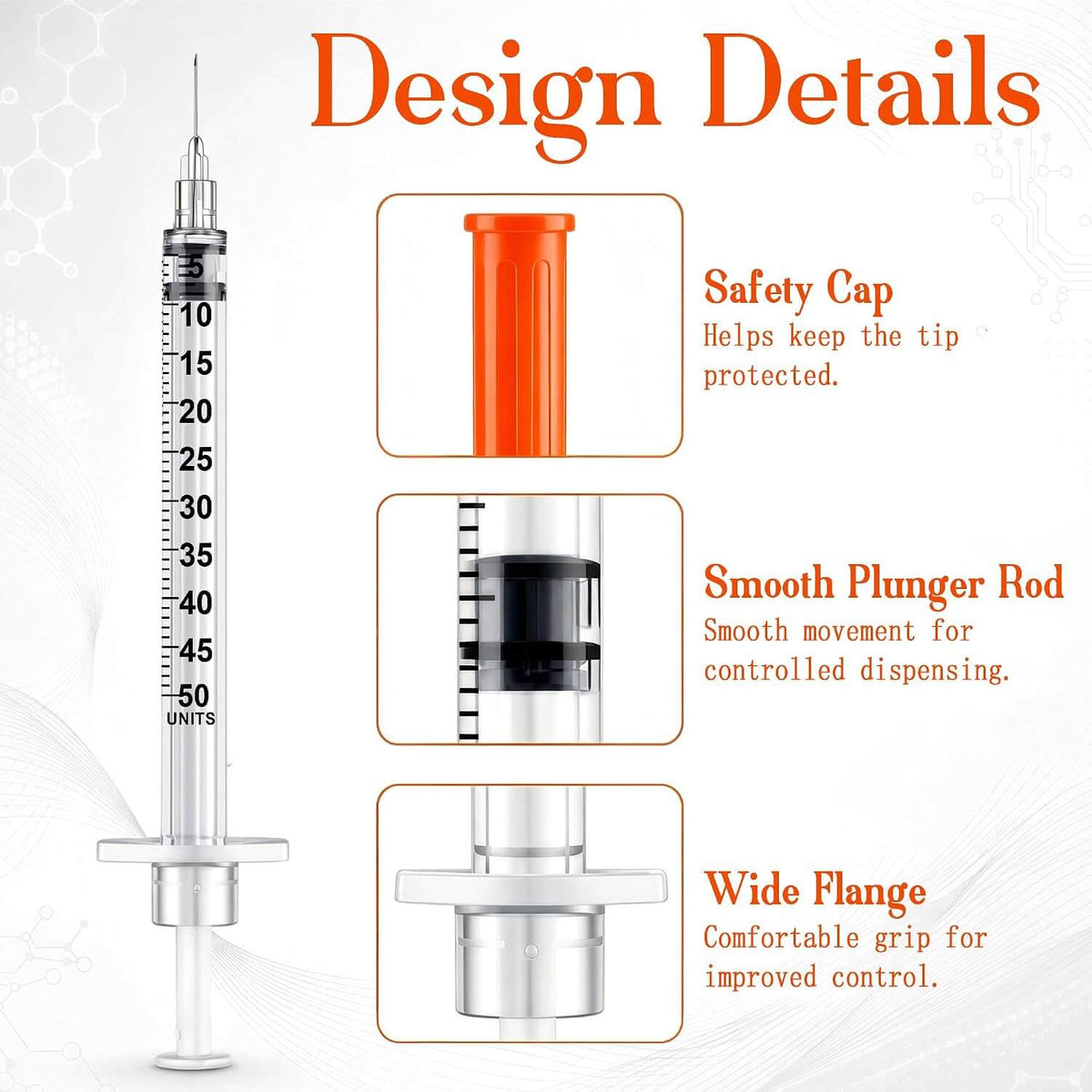 100 Stück 0,5-ml-Flüssigkeitsmesswerkzeug, 30𝐆 x 5/16" (8 mm)
