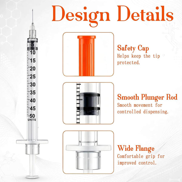 100 Stück 0,5-ml-Flüssigkeitsmesswerkzeug, 30𝐆 x 5/16" (8 mm)