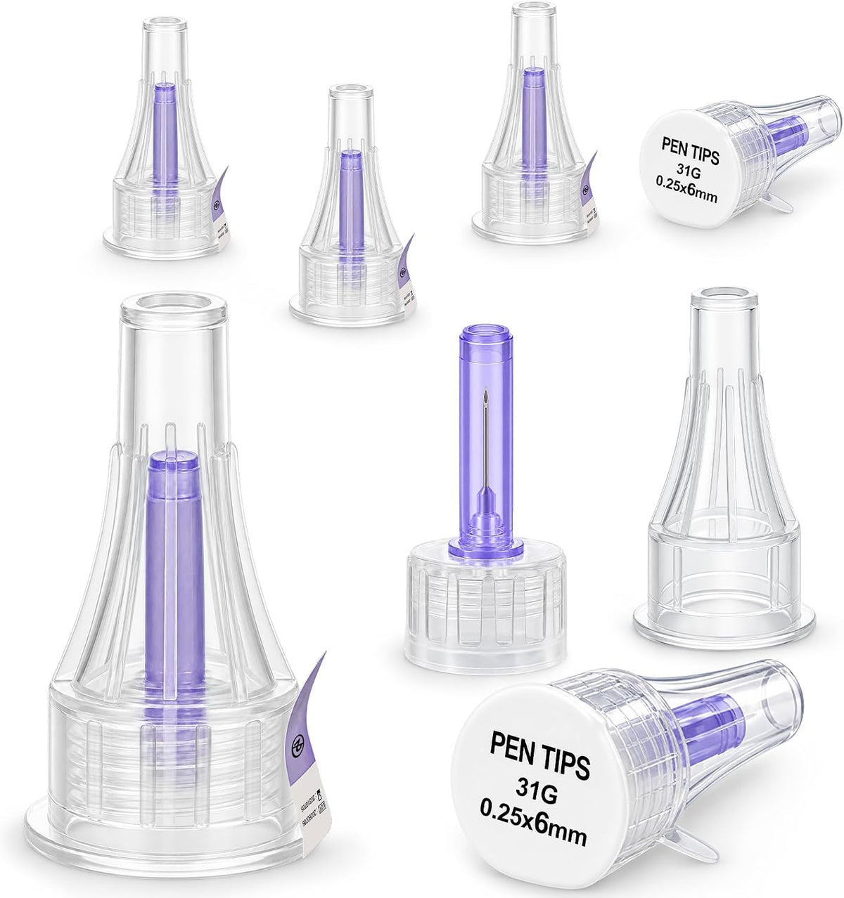 Pen Tips，31G x 6mm (1/4'')，Ultra-Fine，Twist-On Design，100/bx