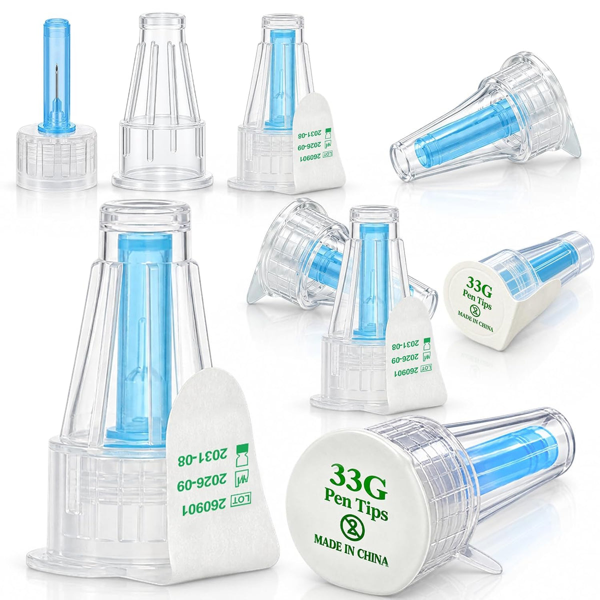 Plus Pen Tips，33G x 4mm，Ultra-Fine，Twist-On Design，100 Count