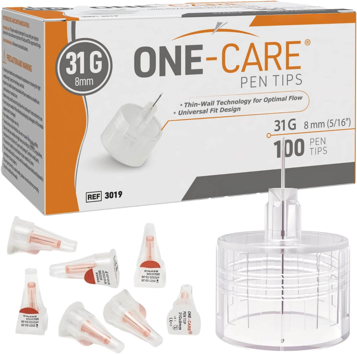 Pen Tips，31G x 8mm (5/16'')，Ultra-Fine，Twist-On Design，00/bx